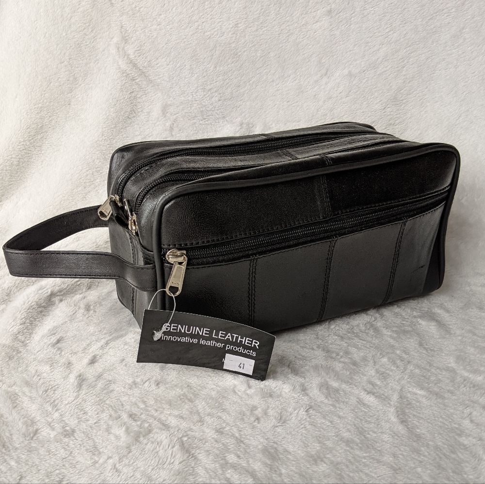NWT Genuine Leather Toiletries Bag